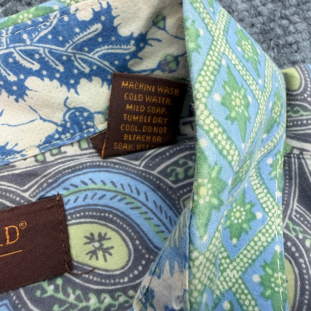Tori Richard Shirt Mens Large Button Up 100% Cotton Lawn Short Sleeve USA Made - Picture 3 of 10